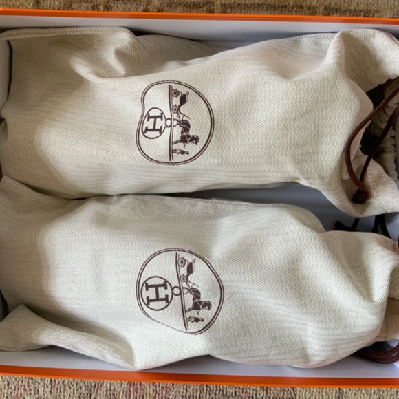 HERMES leather color block pattern sneakers - Picture 2 of 6